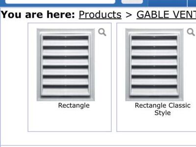 12x18 Rectangle Gable Vents