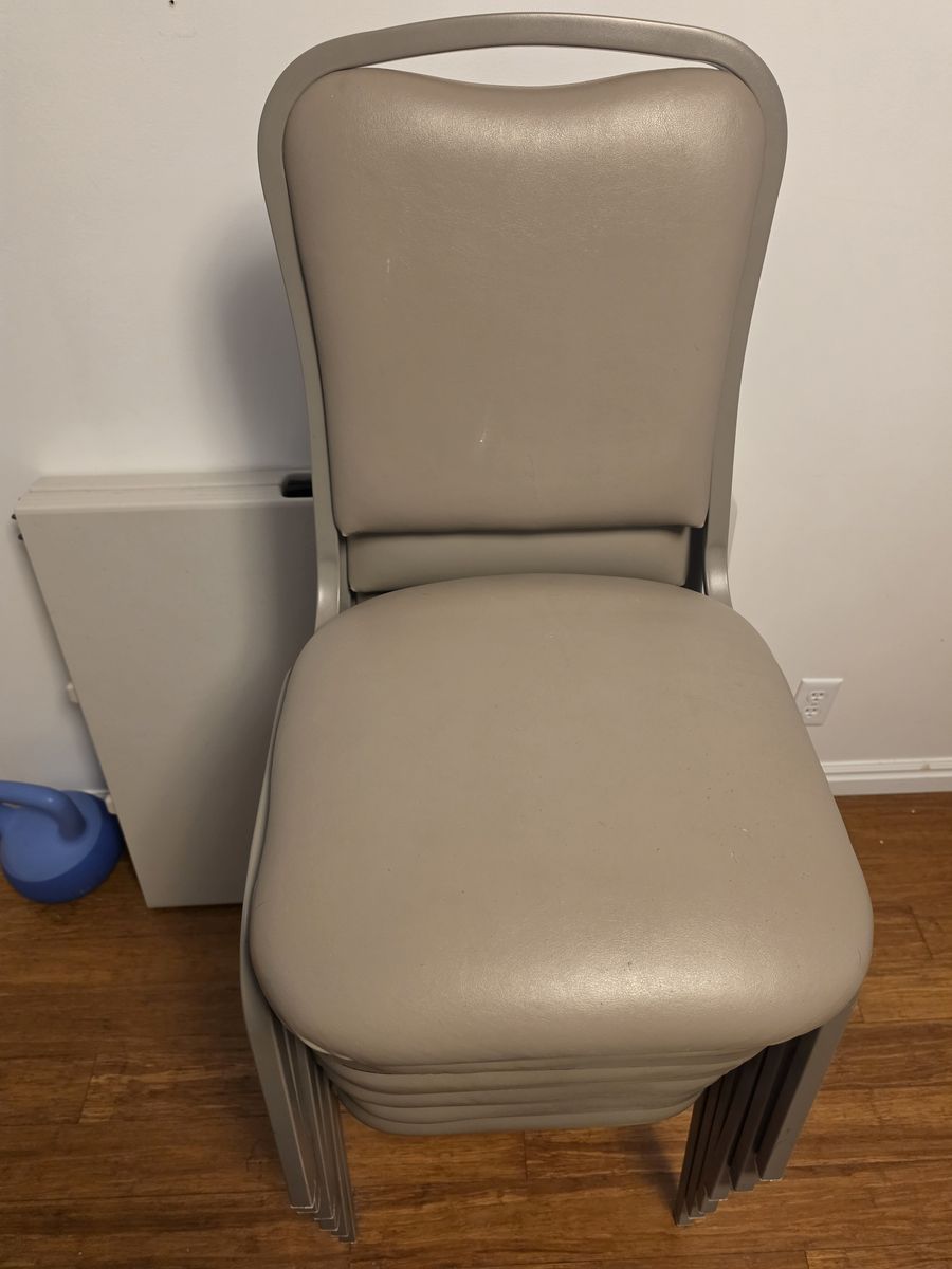 Two Types Of Stacked Chairs