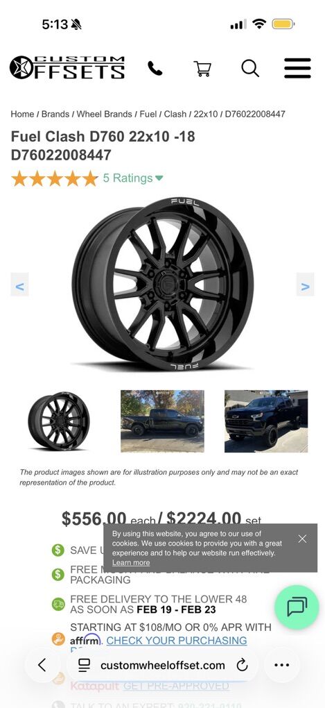 22x10 37x12.50x22 Fuel Clash