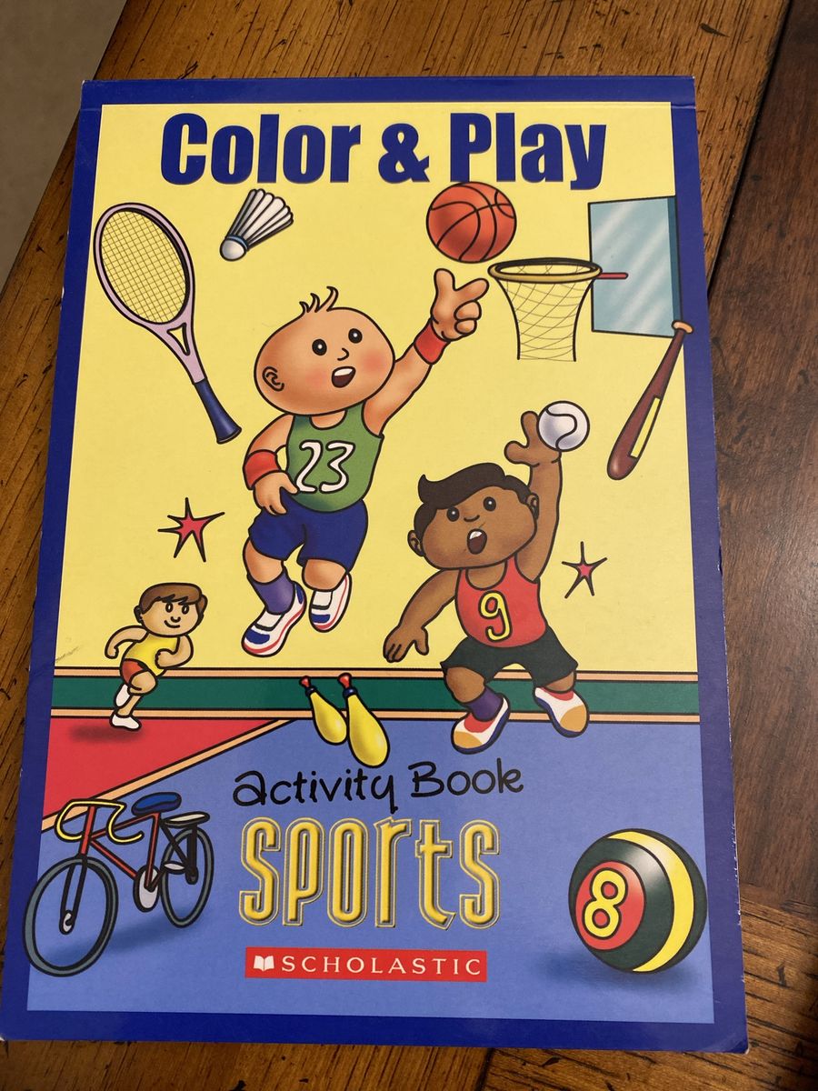 Sports color and play activity book