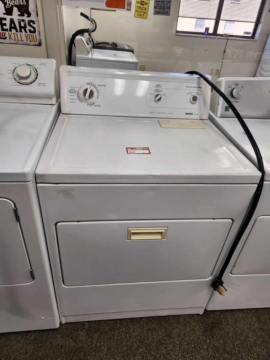 Kenmore White Electric Clothes Dryer with Auto Moisture Sensing