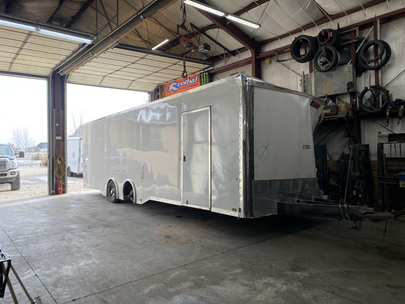2022 Pace American Cargo Sport 8.5’ x 28’ enclosed trailer project ready for skin.