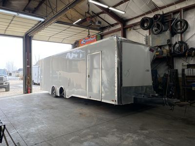 2022 Pace American Cargo Sport 8.5’ x 28’ enclosed trailer project ready for skin.