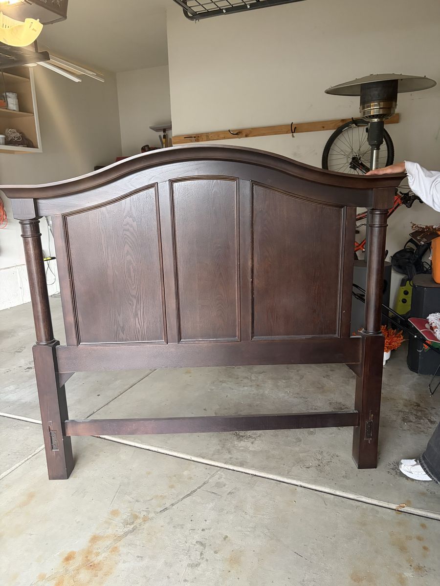 Wooden queen bed frame