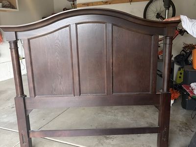 Wooden queen bed frame