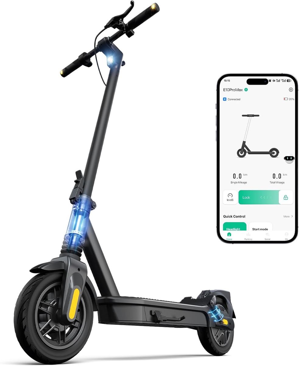 NEW Electric Scooter Adults 750W /1000W, 20MPH Motorized Scooters, 10" Tire Foldable E-Scooter Commuter with App