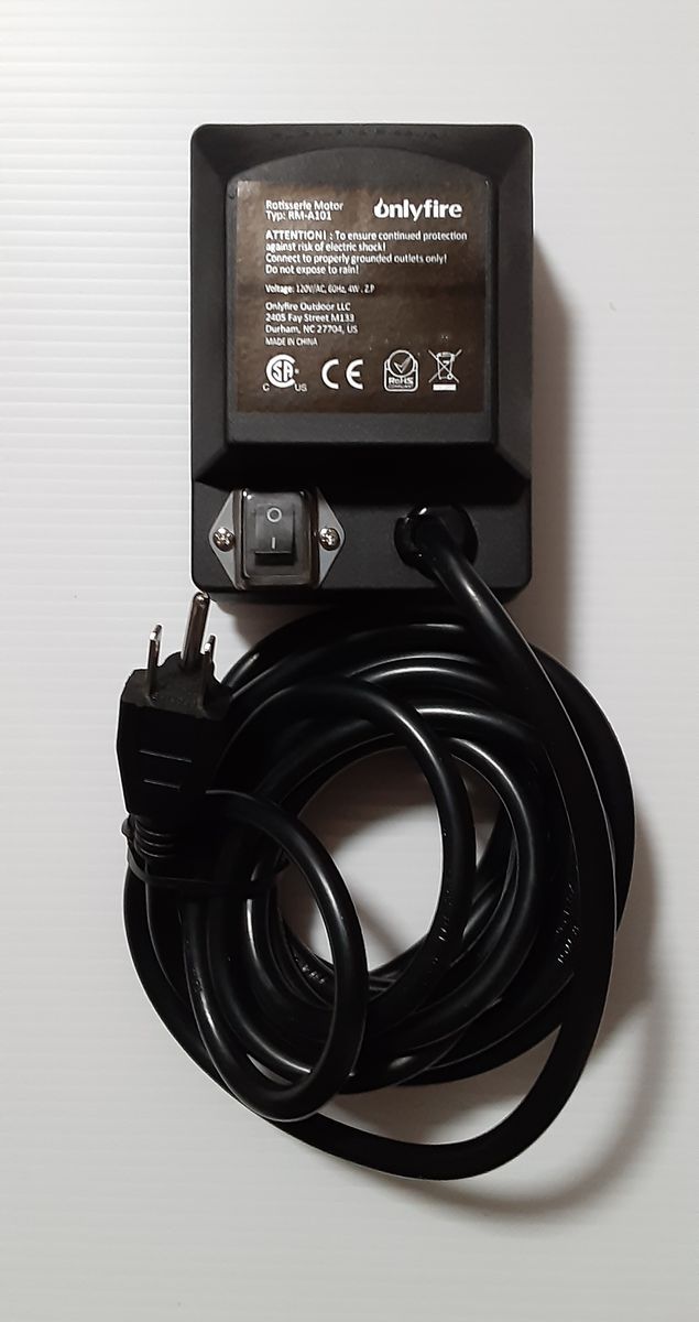 New *onlyfire* Universal Electric Grill Rotisserie Motor-110 Volt-4 Watt - with Waterproof On/Off Switch and 36 inch Power Cord