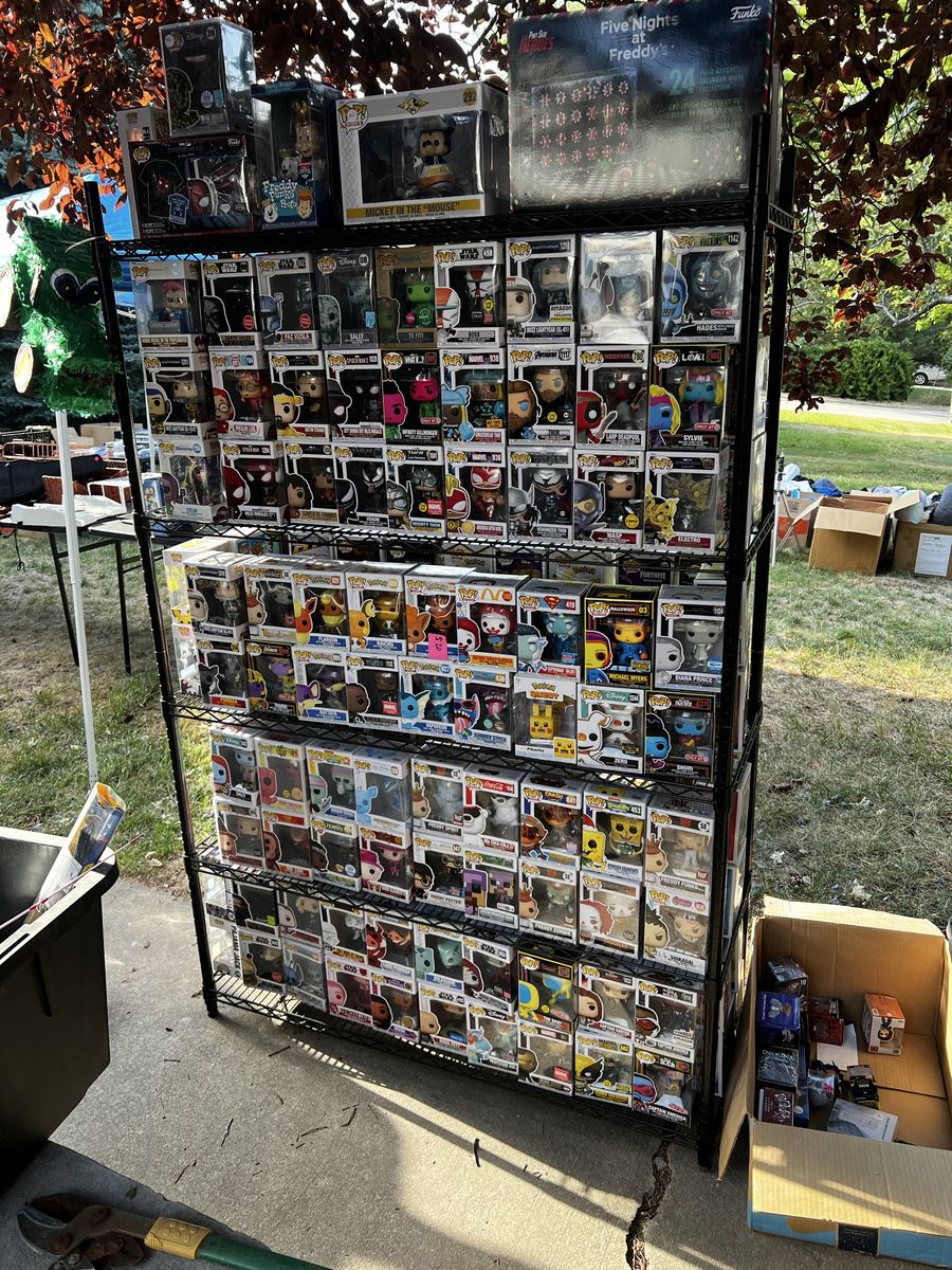 Funko Pop Yard Sale 8/8 to 1pm. 10048 N Willow Court Cedar Hills