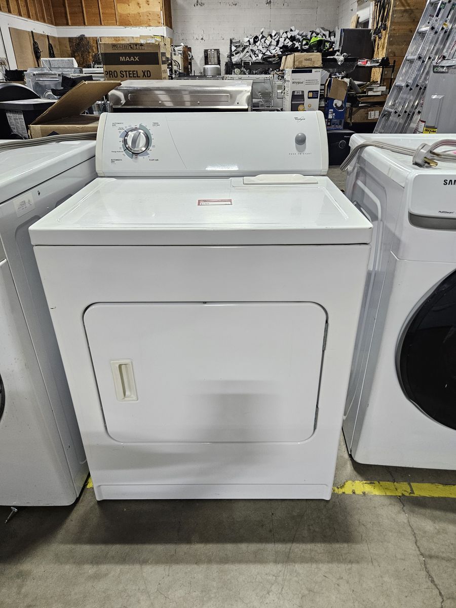 Whirlpool Electric Dryer White Front Load Laundry Appliance Used