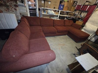 Rusty red sectional