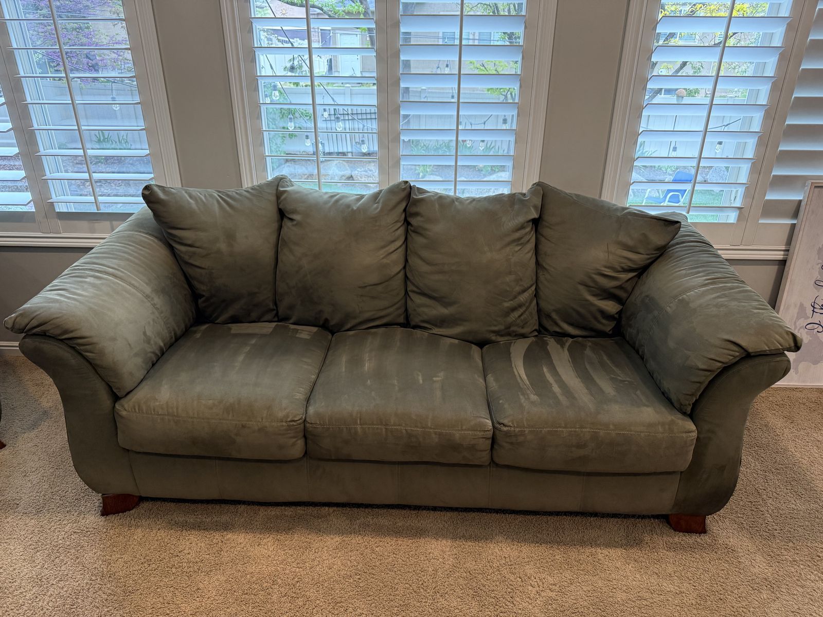 Couch and oversized chair