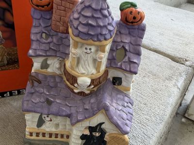 Prettique Inc. Halloween Collectibles Creepy Cottage Porcelain Sculpture