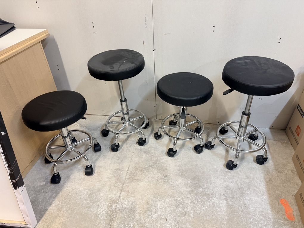 vinyl Rolling Stool