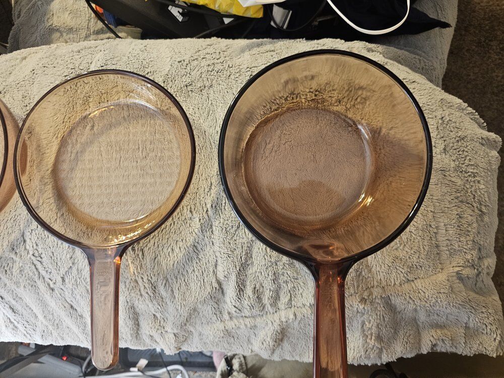 Rare vintage vision corning cookware 3 pc.