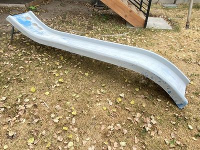 Fiberglass Slide. Deck Slide. Swing Set.