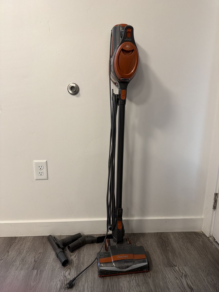 Shark Rocket HV301 Corded Stick Vacuum Cleaner with Handheld Mode & Attachments - Black/Orange