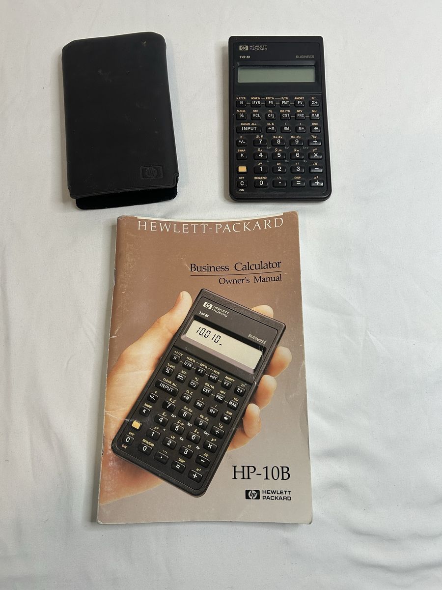 HP Hewlett Packard 10B Business Calculator With Sleeve