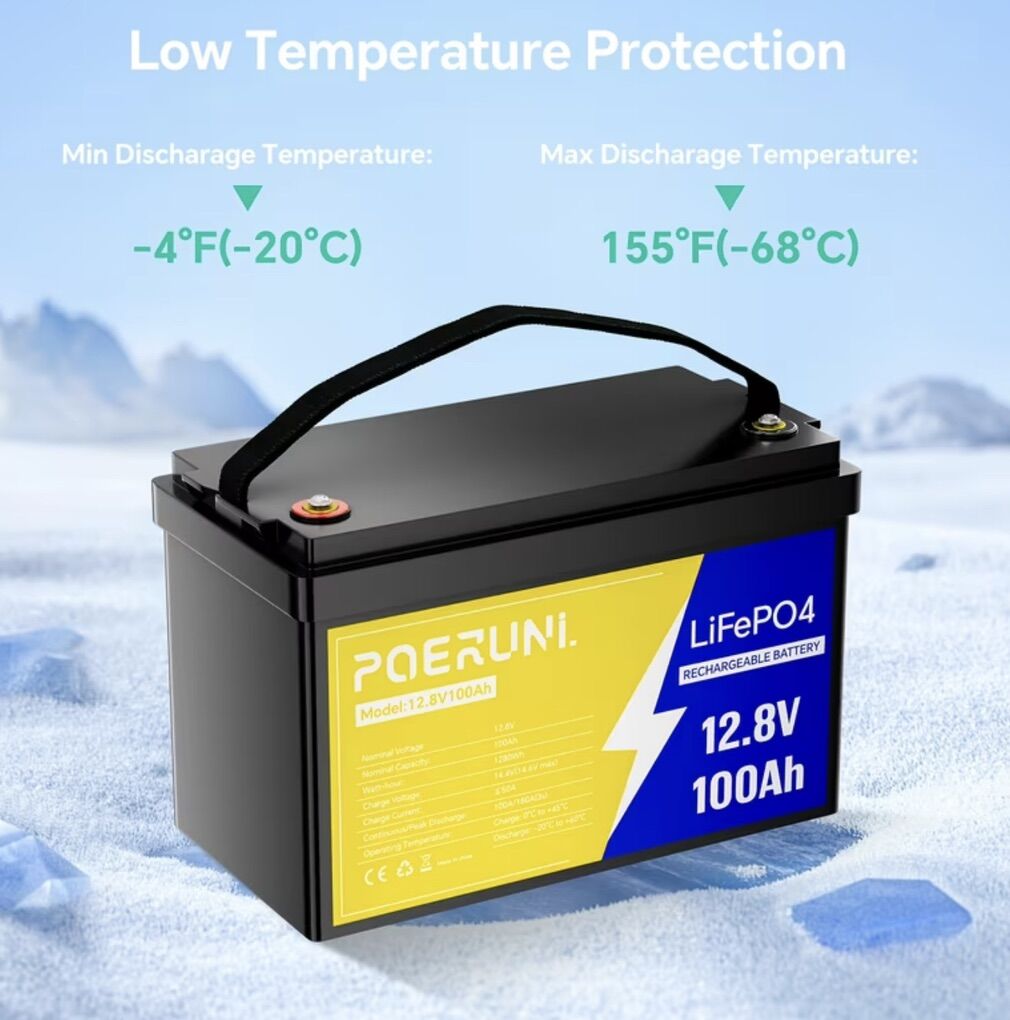 New 12v 100ah LiFePO4 Battery - 12.8v lithium