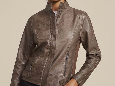 Faux Leather Biker Jacket xl