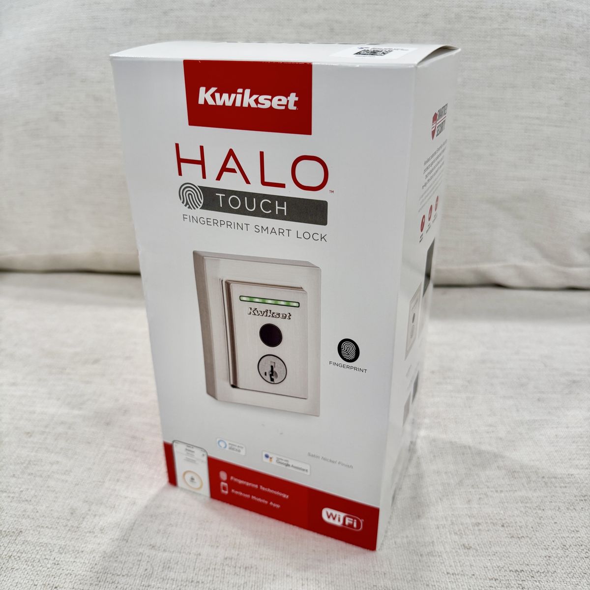 Kwikset Halo Touch Fingerprint Smart Lock - Satin Nickel WiFi