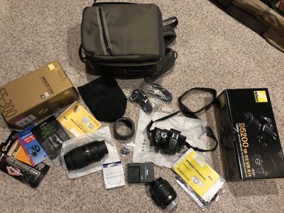 Nikon D5200, AF-S DX Nikkor 18-55mm VR Kit and Nikon AF-S Nikkor 55-300mm lens