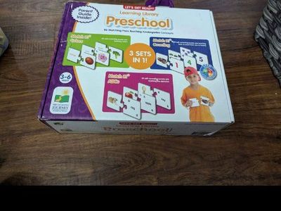 Preschool Matching Puzzles 3-in-1 Colors Numbers ABCs