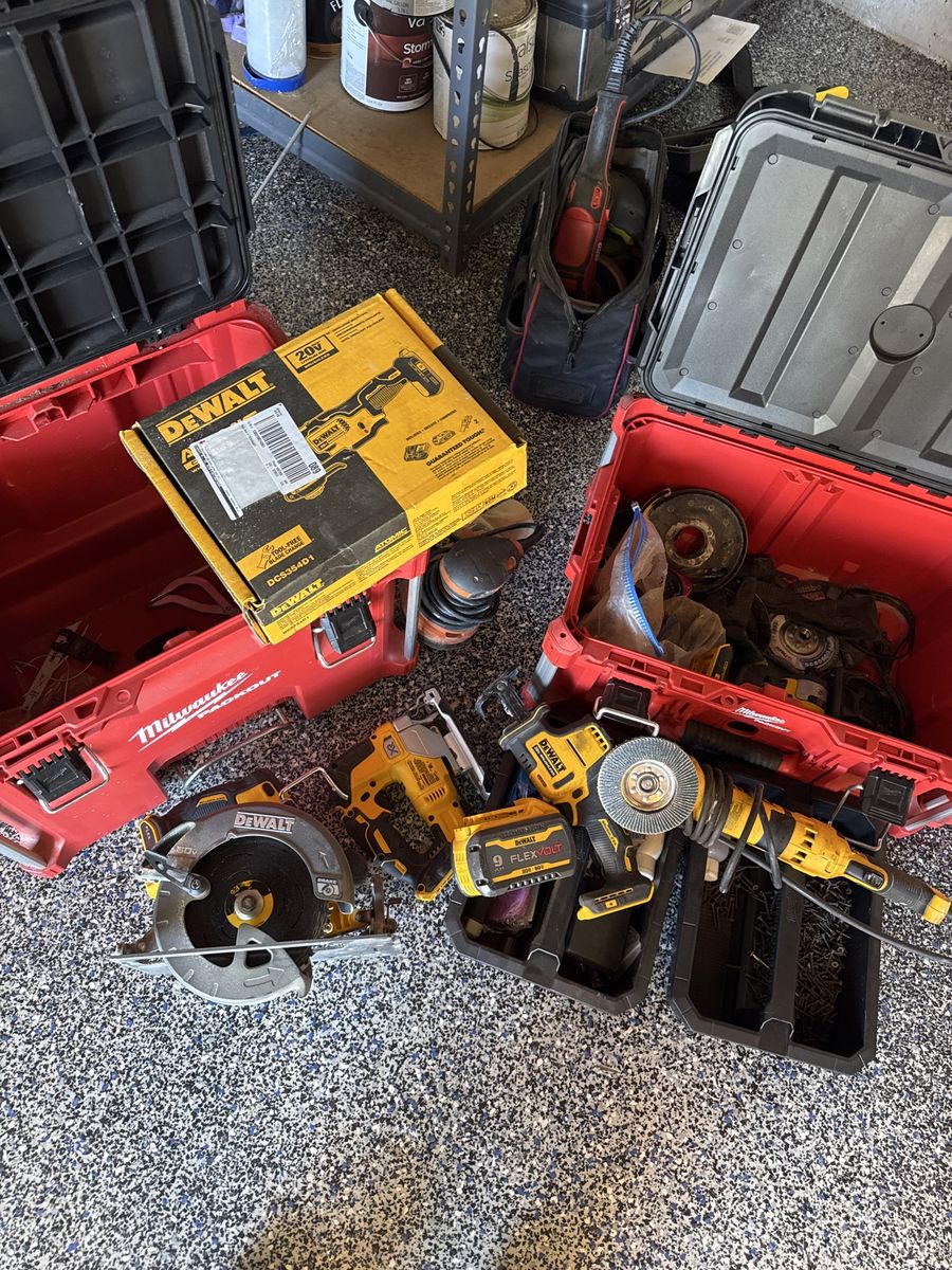 Dewalt tools - Milwaukee pack out system