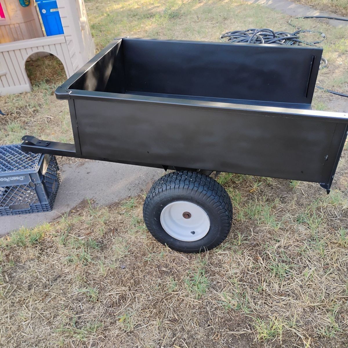 Heavy Duty Lawn Tractor Utility Trailer Tilt Bed