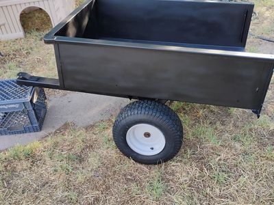 Heavy Duty Lawn Tractor Utility Trailer Tilt Bed