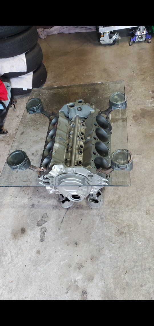 chevy 350 engine coffee table