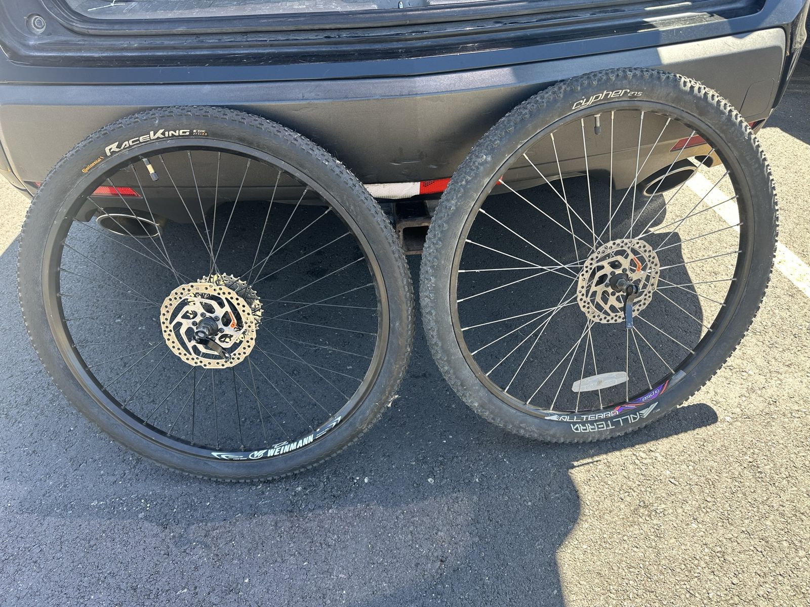 All Terra Cypher/Continental Race King 27.5" Mountain Bike Wheelset with Disc Brakes and Cassette