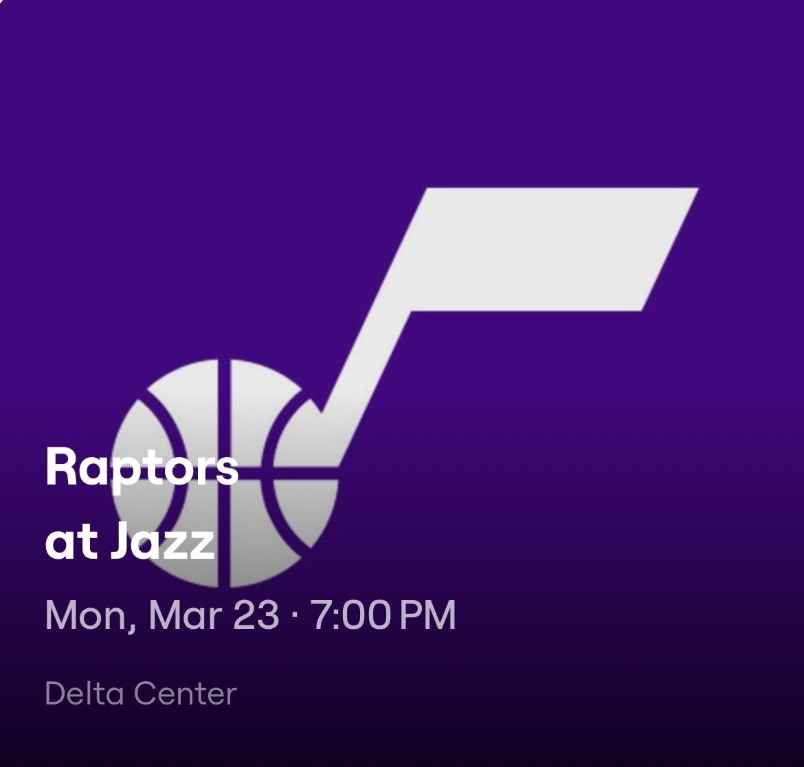 7 Tickets Toronto Raptors vs Utah Jazz