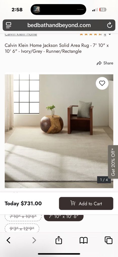 New Calvin Klein Home Jackson Solid Area Rug
