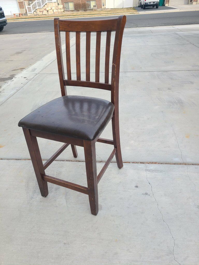 single tall lonely chair