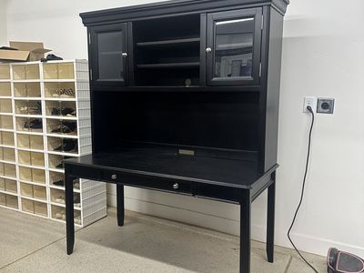 Black Desk with Hutch