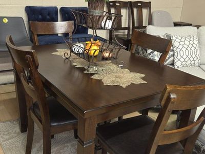 Beautiful Dark Wood 5-Piece Dining Set - Great Condition!