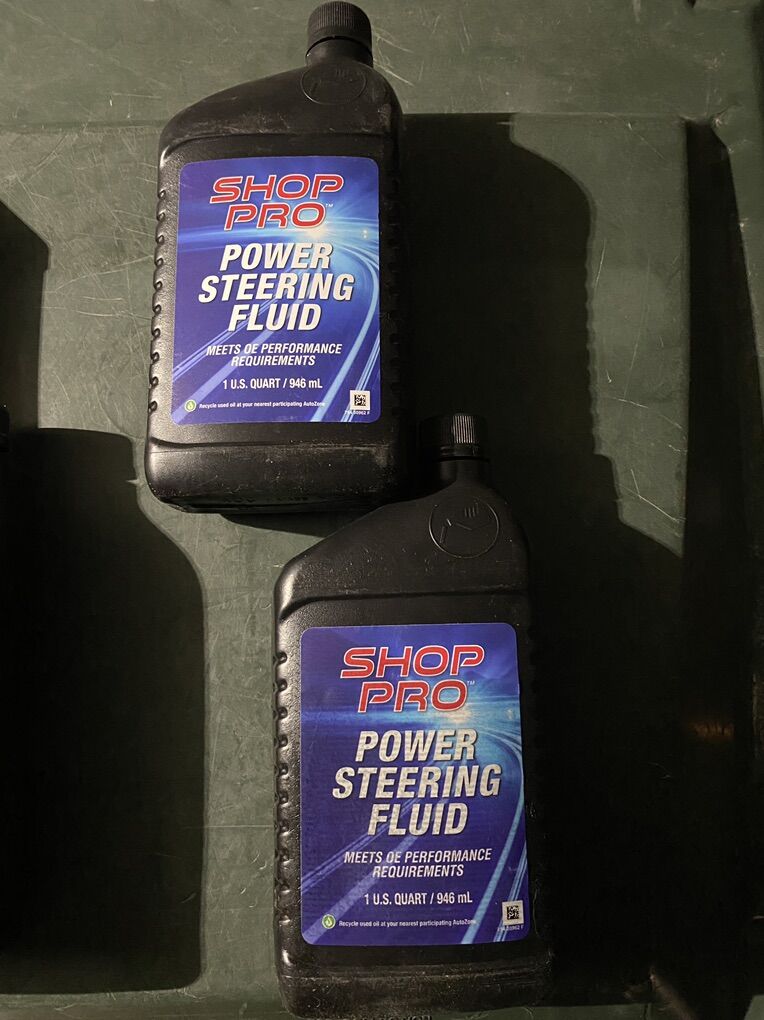 2 New ShopPro Power Steering Fluid 1 Qt Bottles