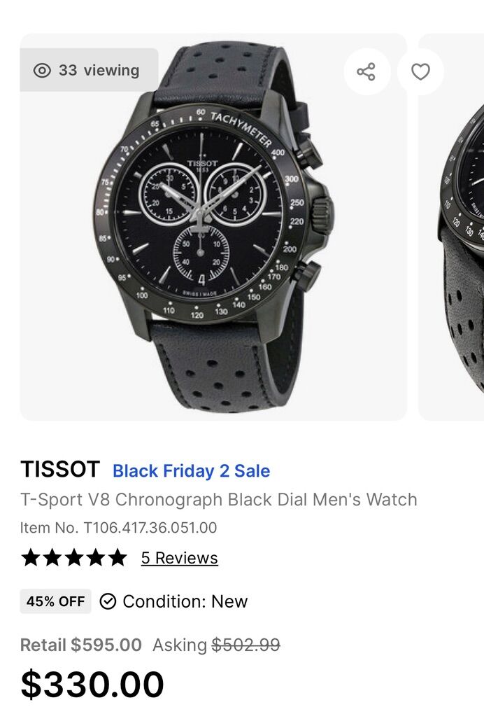 TISSOT T-Sport V8 Chronograph
