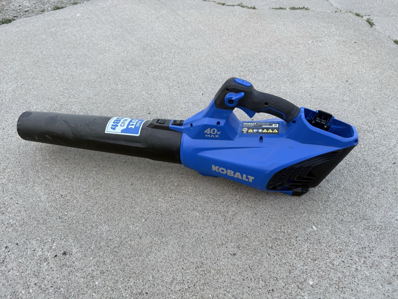 KOBALT 40V Leaf Blower - NO BATTERY OR CHARGER