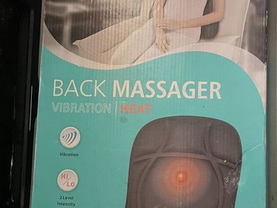 Health Touch Back Massager with Vibration & Soothing Heat - 2 Level Intensity for Relaxation