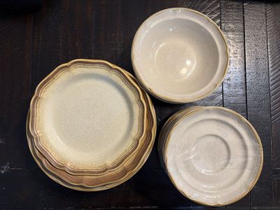 Stoneware dish set newer used condition