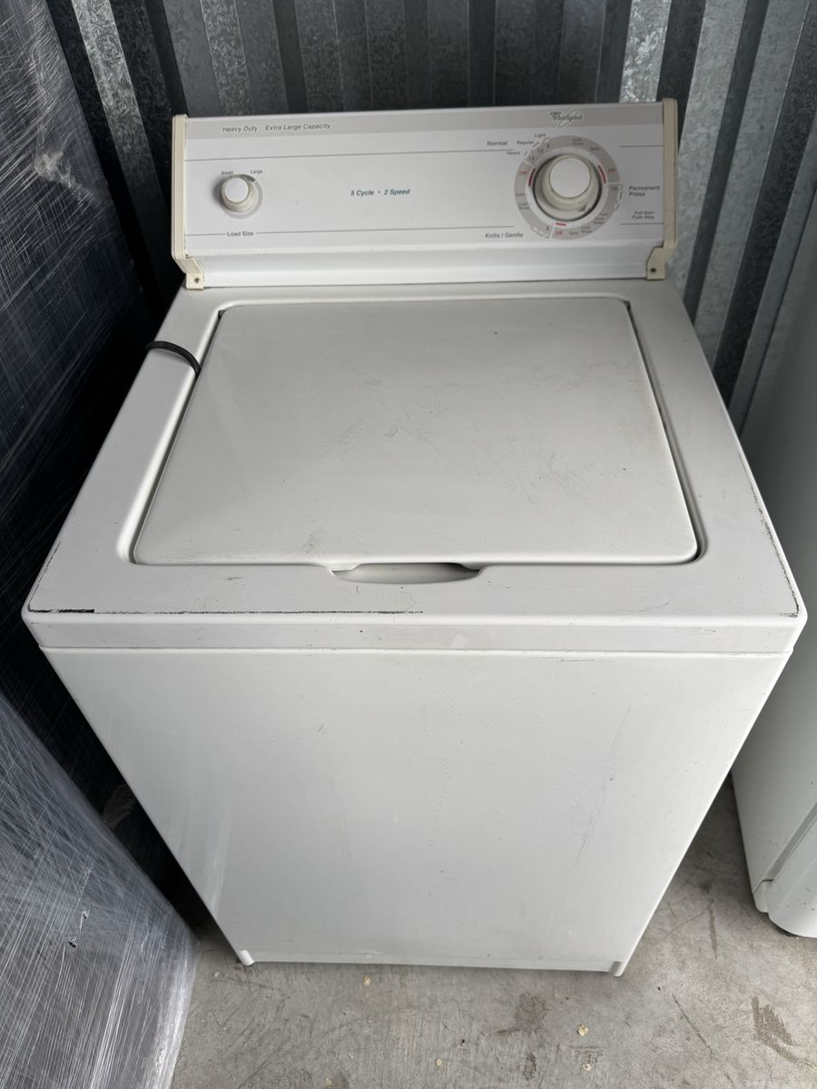 Whirlpool Heavy Duty Top Load Washing Machine White 5 Cycle 2 Speed