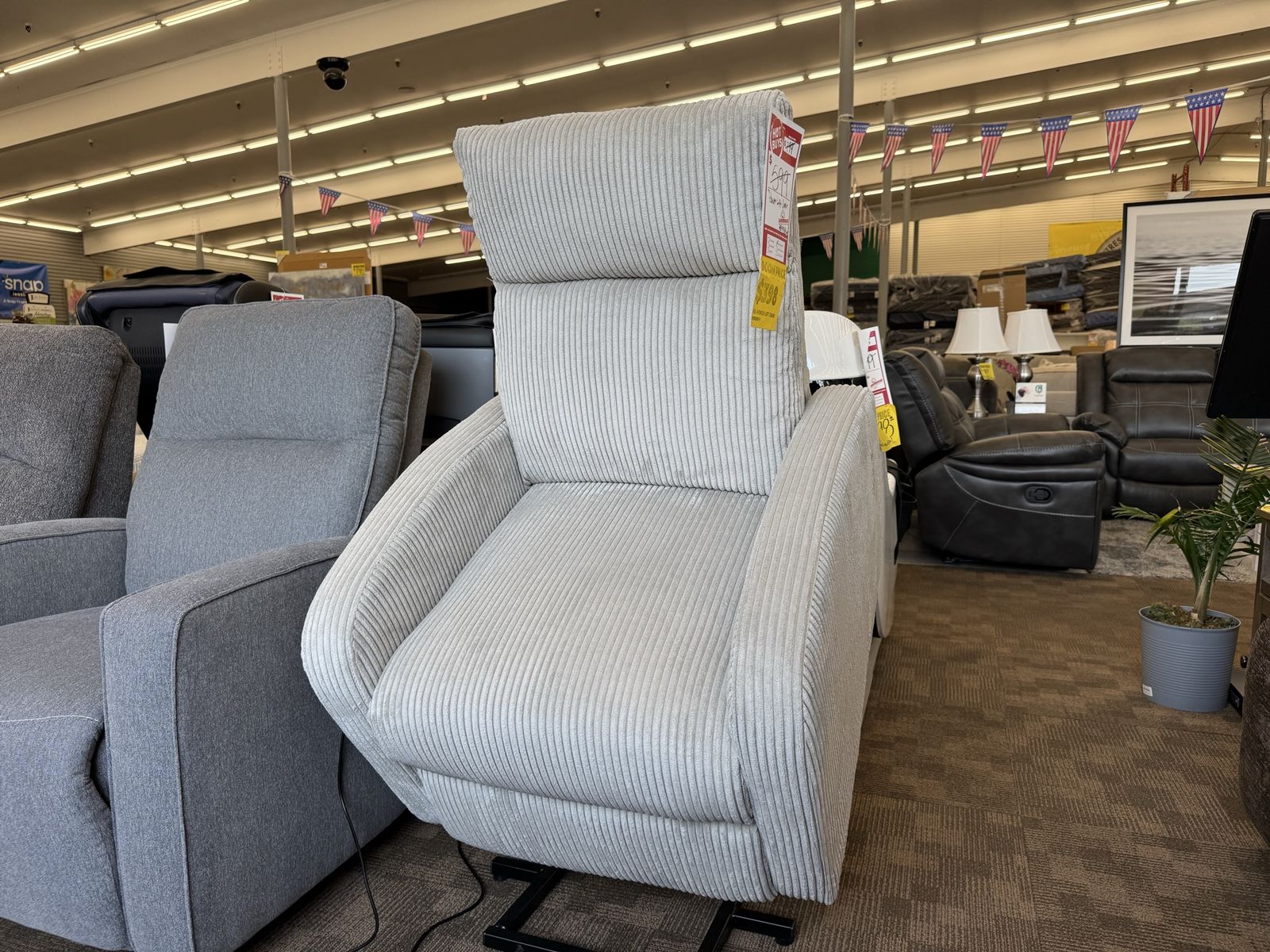 Cozy Corduroy Power Lift Recliner