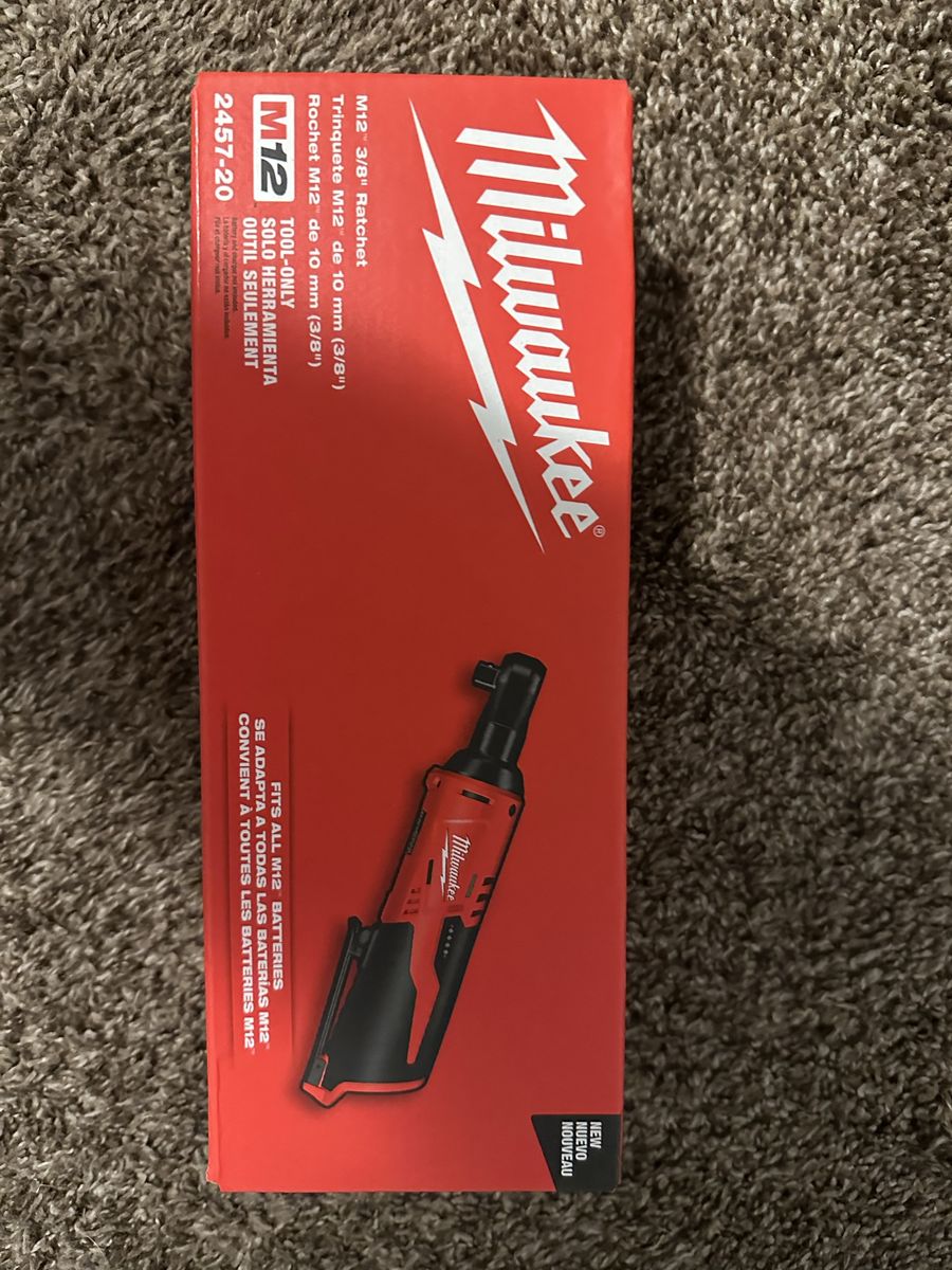 Milwaukee M12 2457-20 Cordless 3/8" Ratchet - Tool Only, New in Box