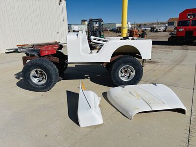 New fiberglass Jeep CJ5 kit w/cj5 donor jeep, all parts included rock crawler wow