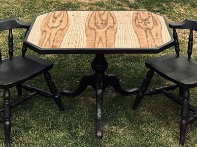 Unique Artistic Table & Matching Chairs