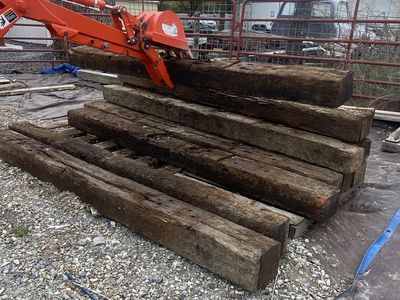 Railroad Ties for sale. I have TRACTOR with Backhoe to assist loading. Multiple uses!