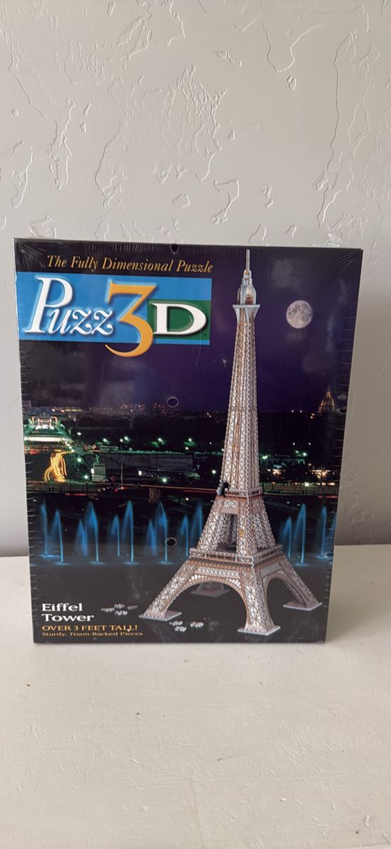 NEW Puzz 3D Eiffel Tower Fully Dimensional Jigsaw Puzzle - Over 3 Feet Tall, New Sealed Box
