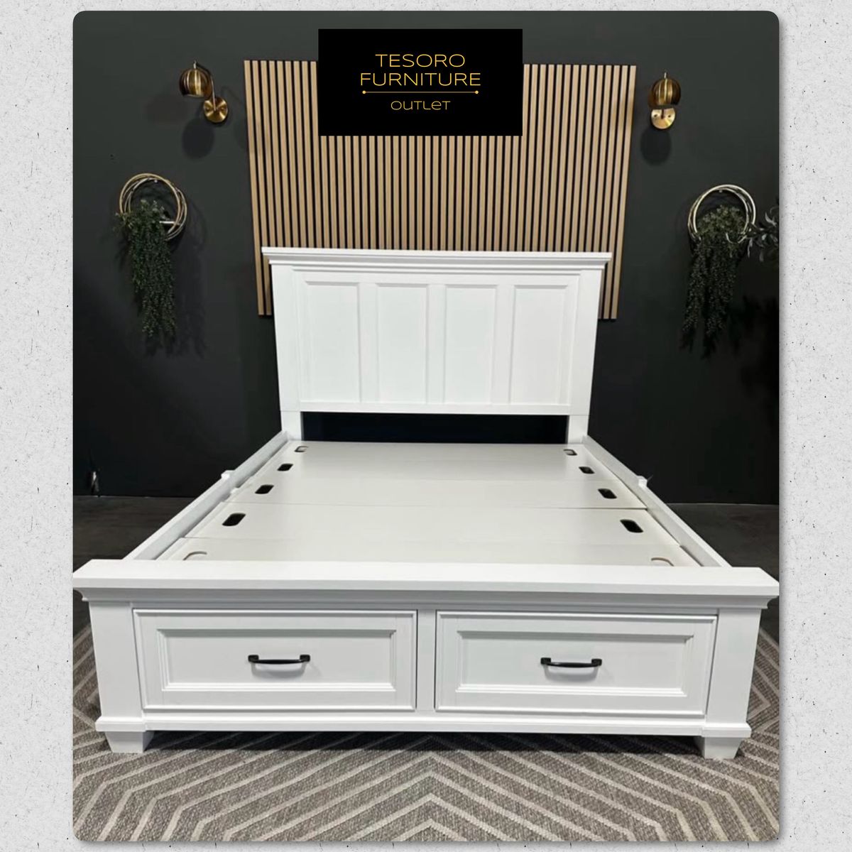 NEW ROSE QUEEN BED WITH STORAGE