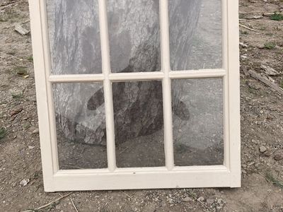 White Used Wooden Window
